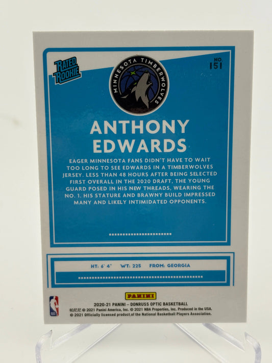 2020 Panini ANTHONY EDWARDS Optic Rated Rookie RC #151 FRENLY BRICKS - Open 7 Days