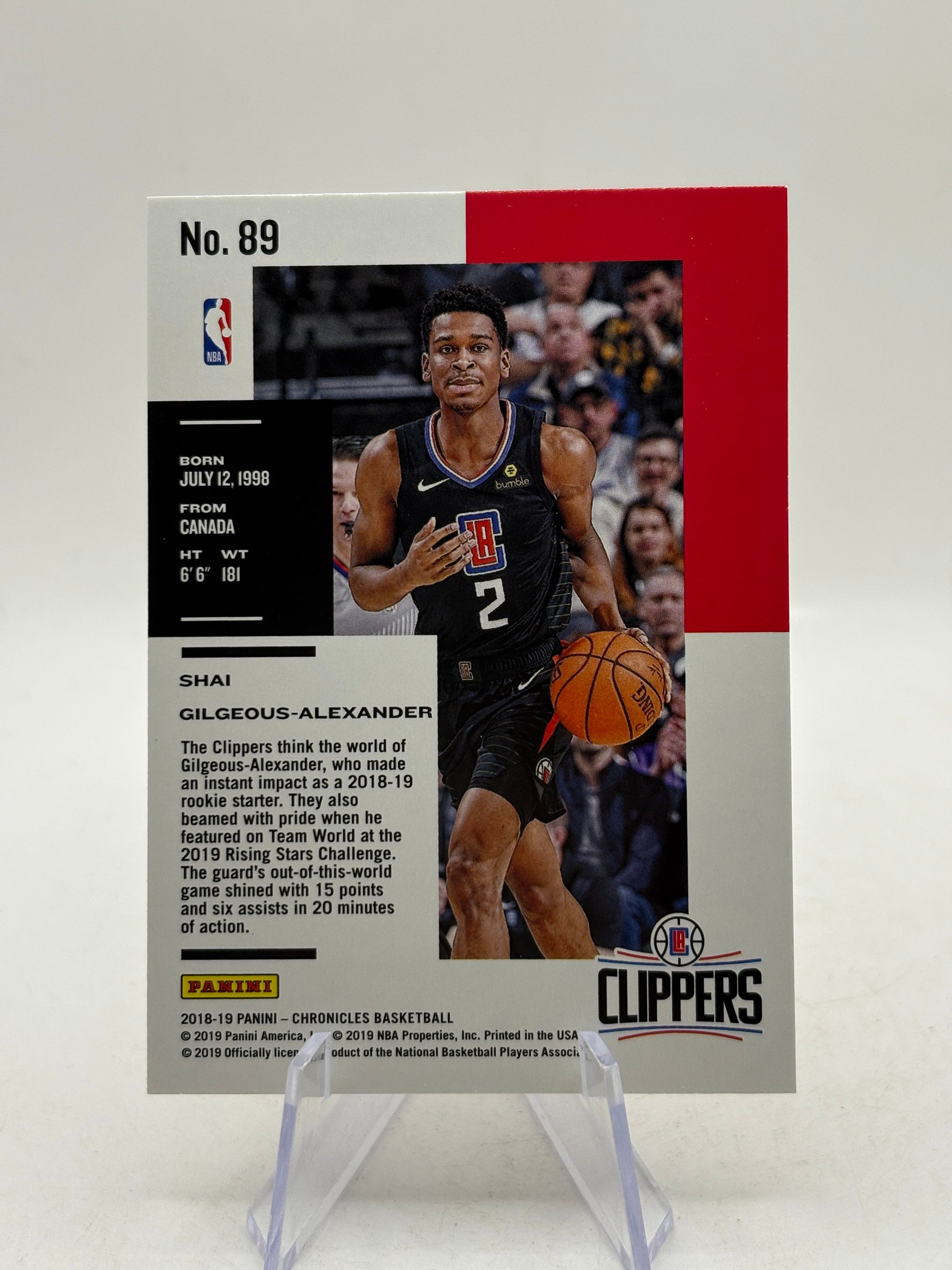 2018-19 Chronicles Shai Gilgeous-Alexander RC Rookie #89 Clippers FRENLY BRICKS - Open 7 Days