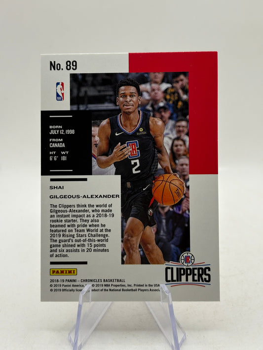 2018-19 Chronicles Shai Gilgeous-Alexander RC Rookie #89 Clippers FRENLY BRICKS - Open 7 Days