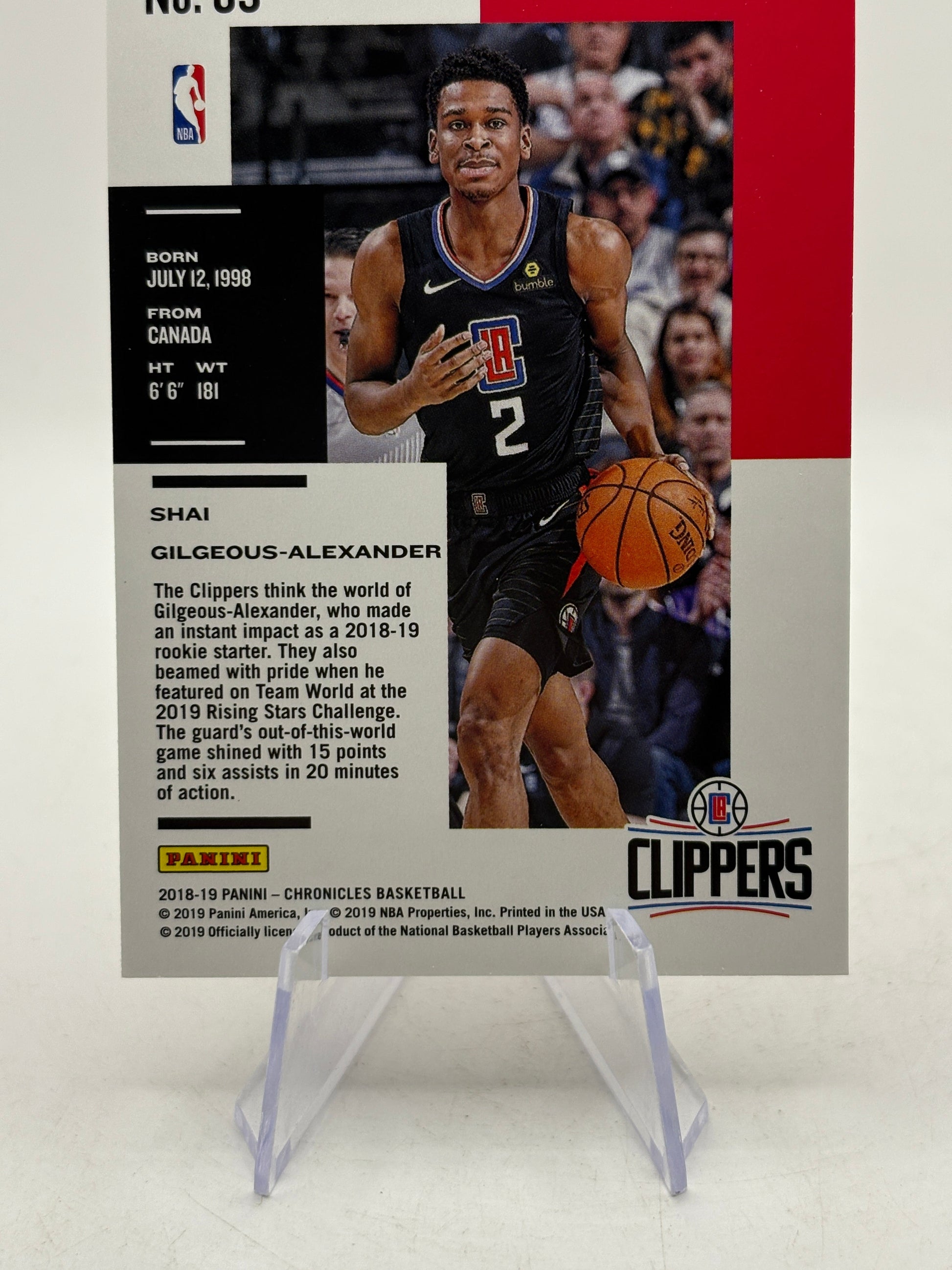 2018-19 Chronicles Shai Gilgeous-Alexander RC Rookie #89 Clippers FRENLY BRICKS - Open 7 Days