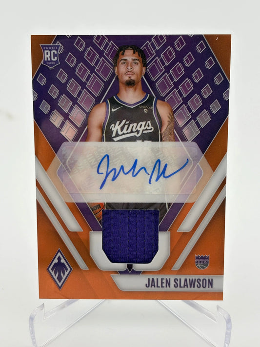 2023-24 Panini Phoenix Rookie Jersey Autographs Orange #7 Jalen Slawson Auto /49 FRENLY BRICKS - Open 7 Days