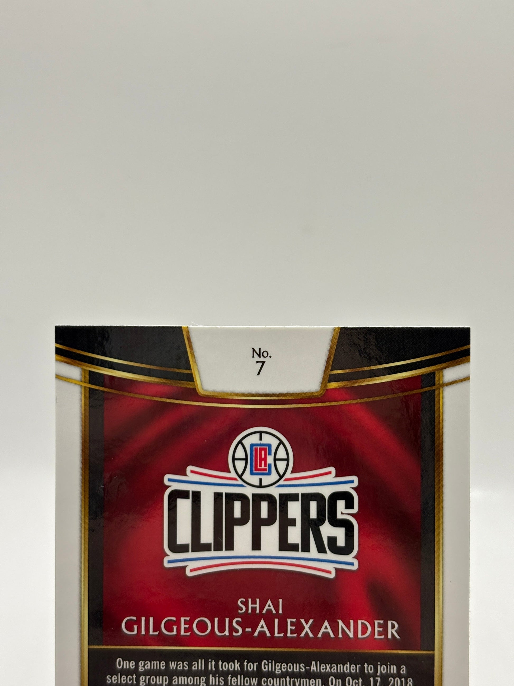 2018-19 Panini Select #7 Shai Gilgeous-Alexander Rookie Card (1) FRENLY BRICKS - Open 7 Days