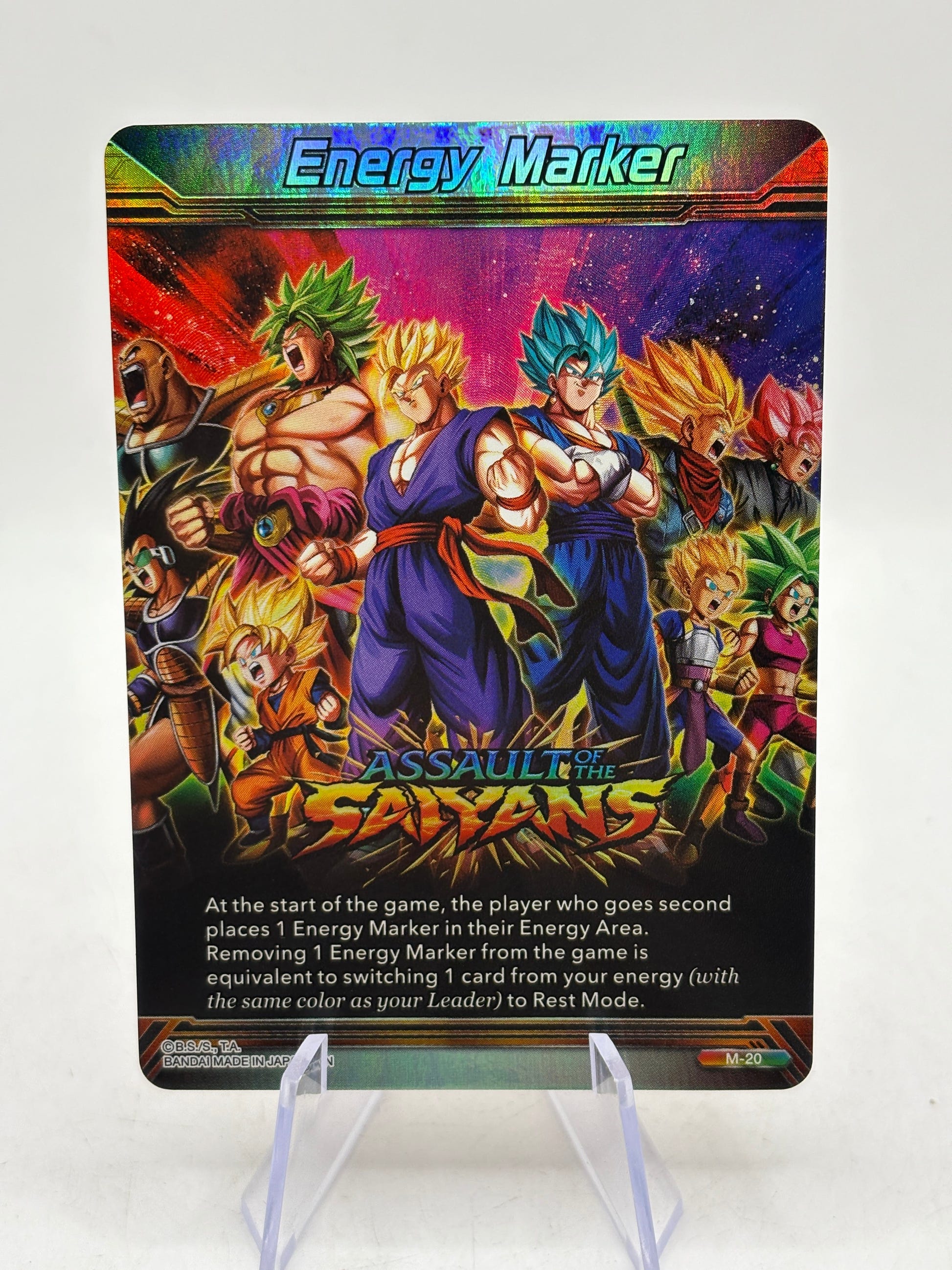 Energy Marker Assault of the Saiyans M-20 (Silver) Holo Prismatic Clash FRENLY BRICKS - Open 7 Days image 1