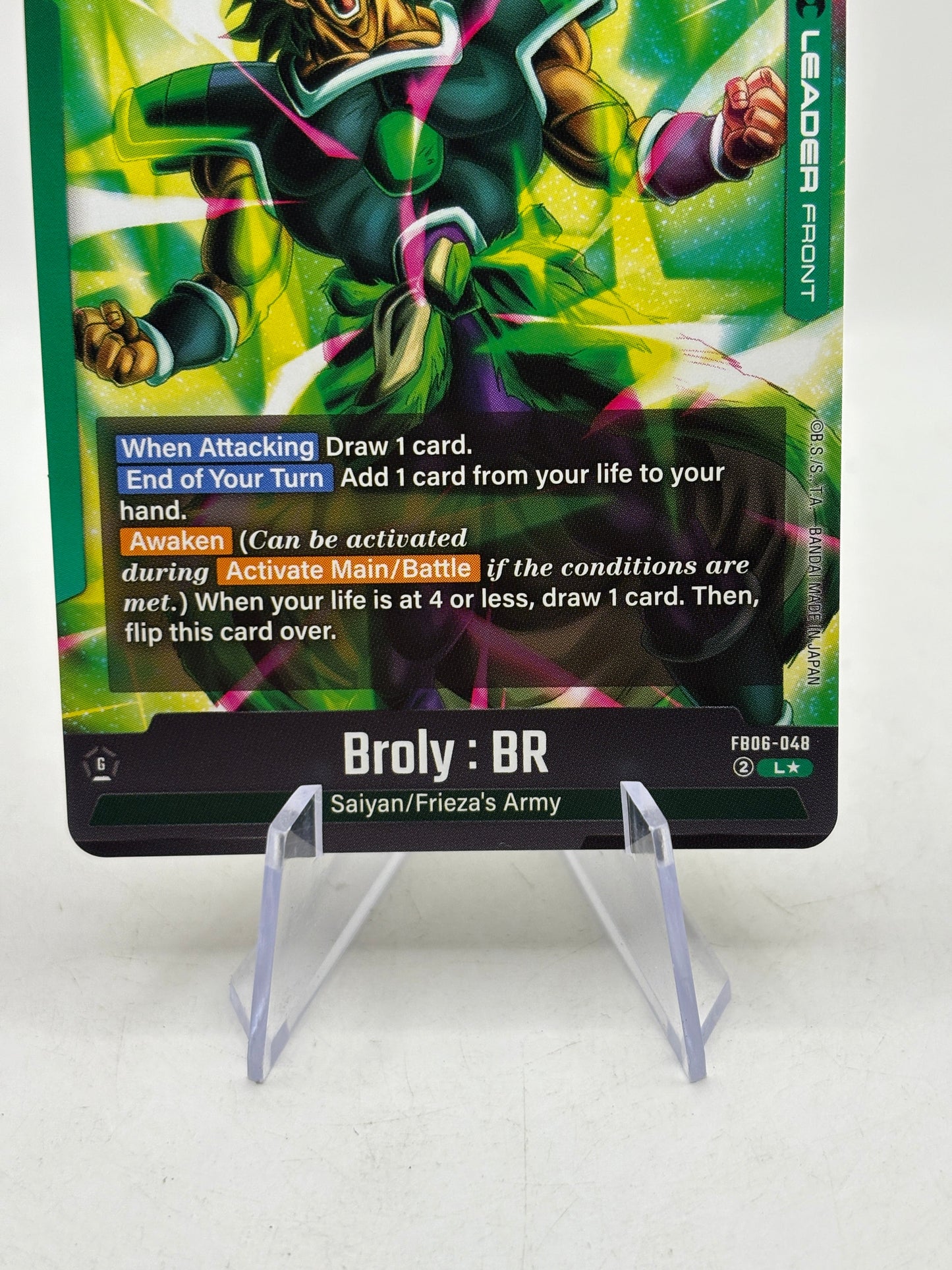 Dragon Ball Super Fusion World - Broly : BR Leader Alt Art FB06-048 NM FRENLY BRICKS - Open 7 Days
