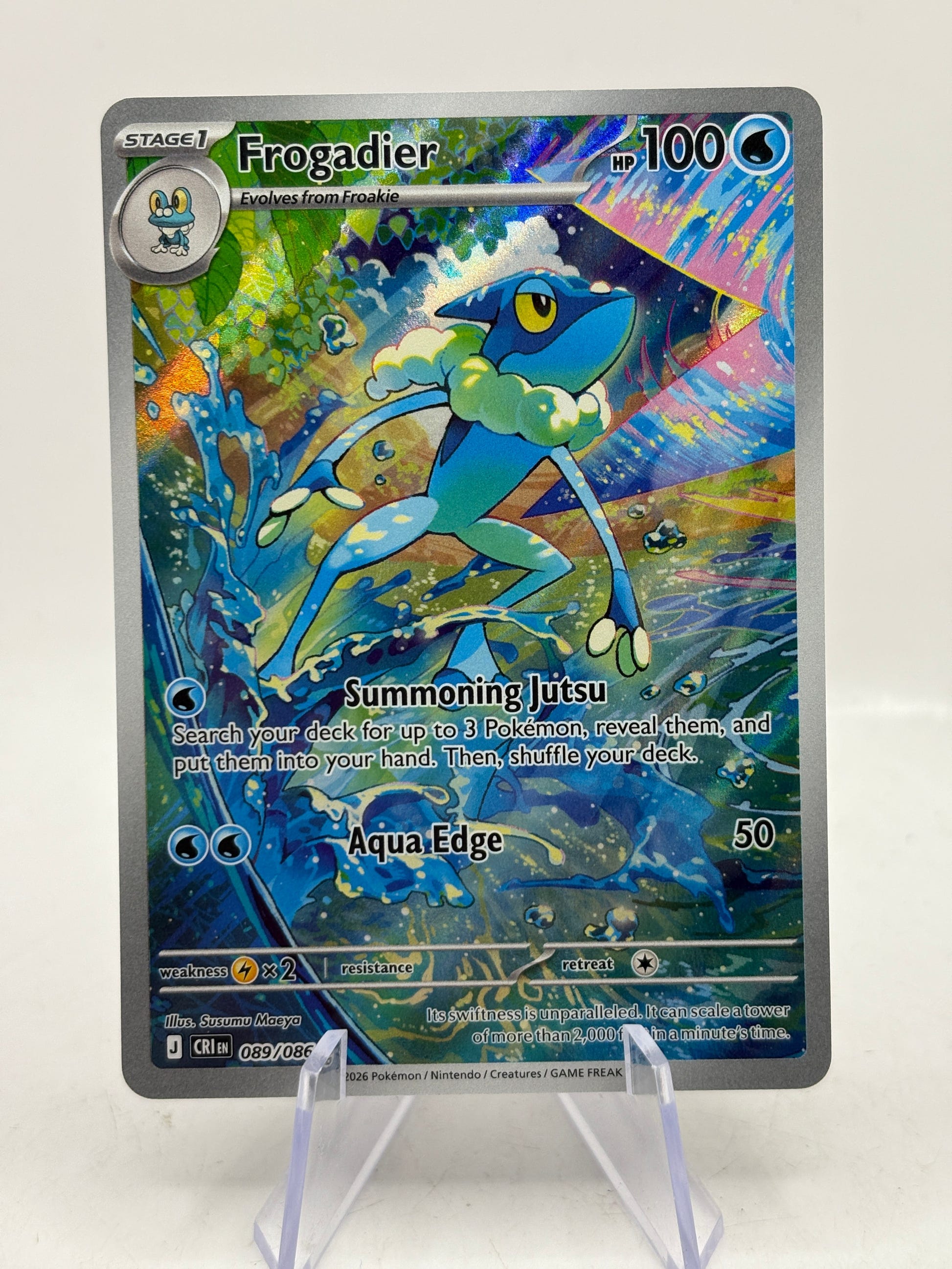 Pokemon TCG Chaos Rising - Frogadier 089/086 Illustration Rare NM FRENLY BRICKS - Open 7 Days image 1