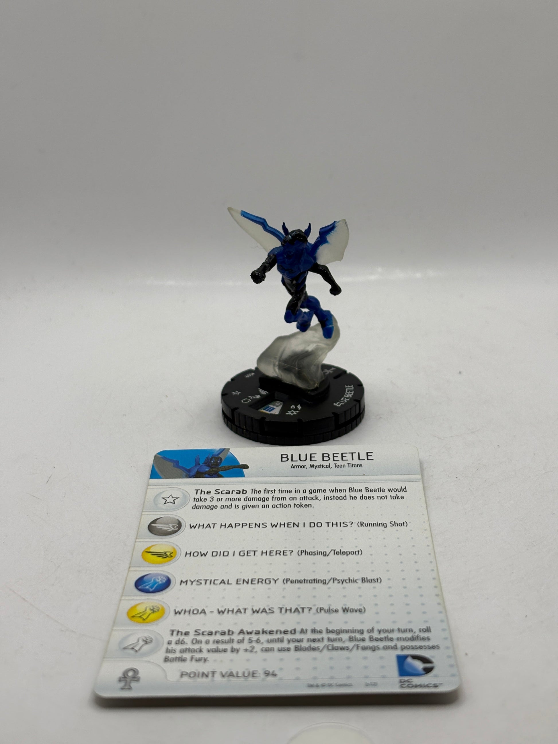 DC HeroClix - 10th Anniversary Blue Beetle #009 Figure Loose with Card (2) FRENLY BRICKS - Open 7 Days