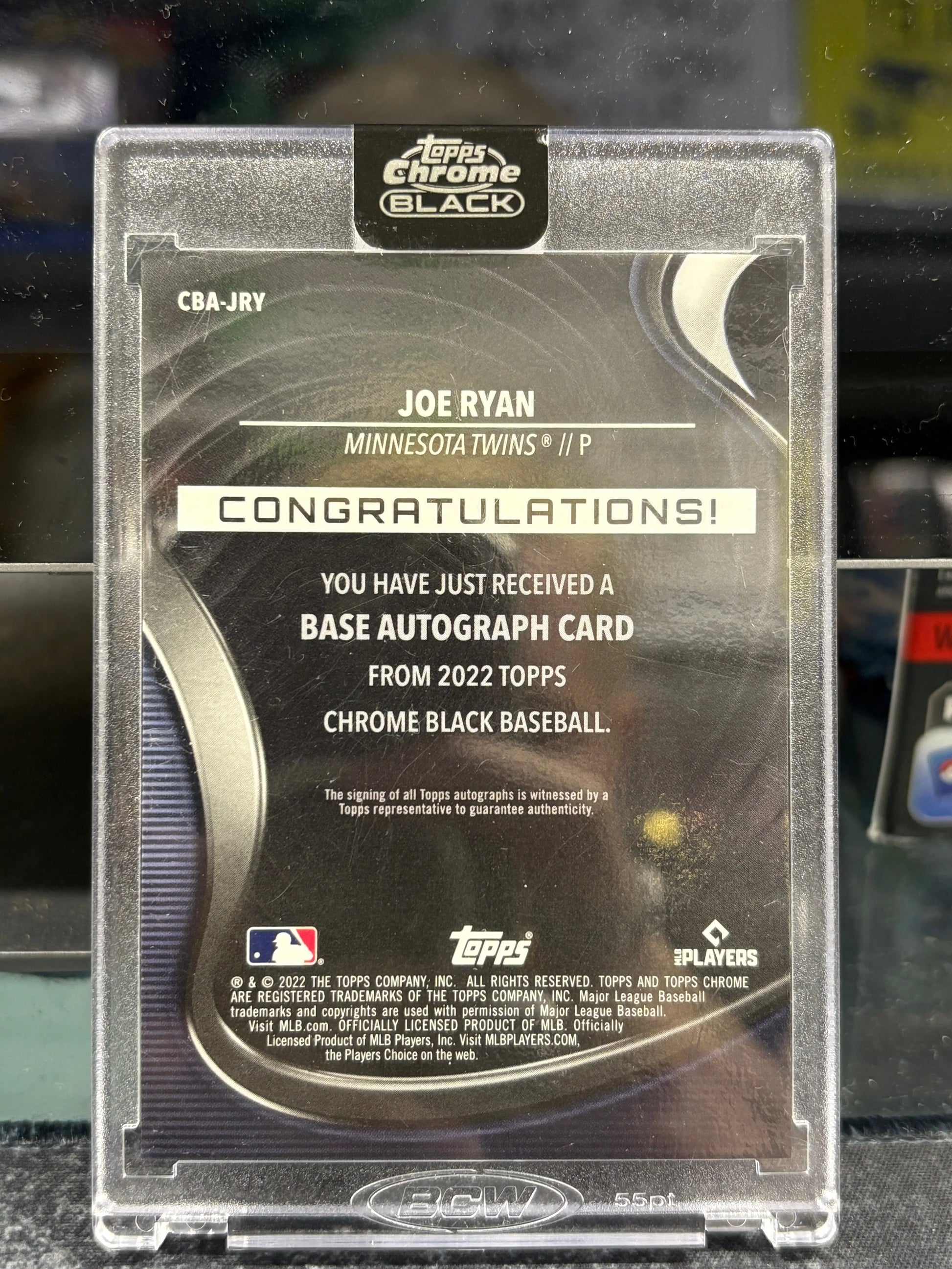 2022 Topps Chrome Black Joe Ryan Encased Rookie Auto RC FRENLY BRICKS - Open 7 Days
