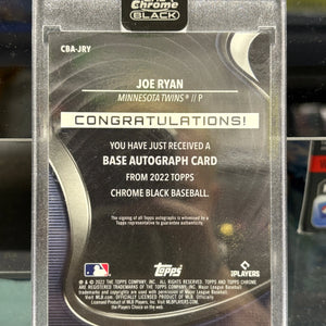 2022 Topps Chrome Black Joe Ryan Encased Rookie Auto RC FRENLY BRICKS - Open 7 Days
