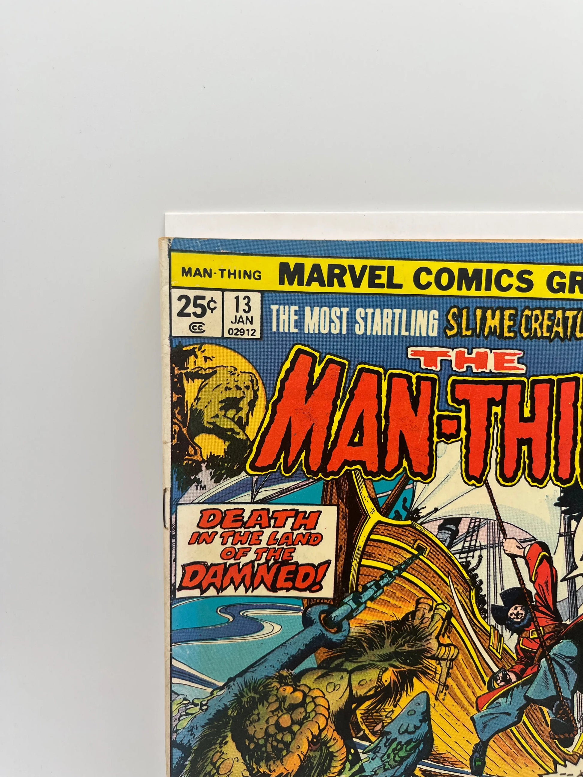 The Man-Thing #13 Captain Fate! Marvel Comics January 1975 +combined shipping FRENLY BRICKS - Open 7 Days