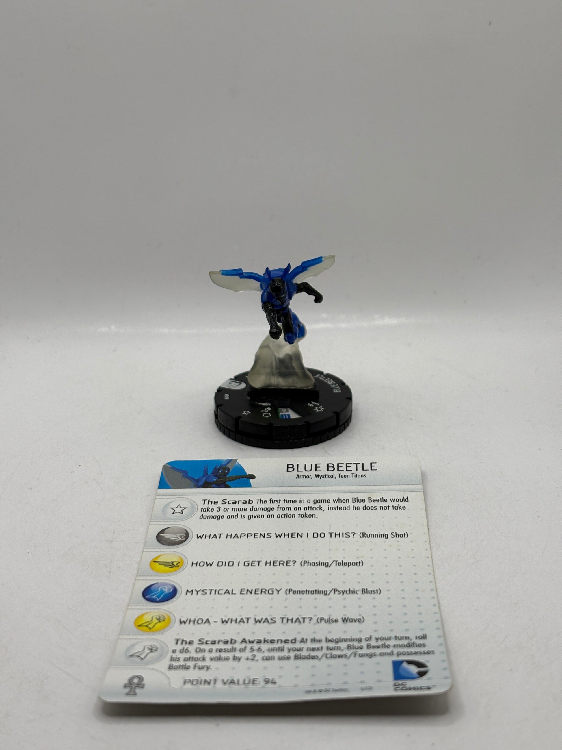 DC HeroClix - 10th Anniversary Blue Beetle #009 Figure Loose with Card (3) FRENLY BRICKS - Open 7 Days