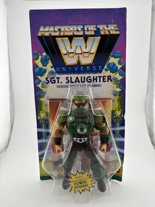 Masters of the WWE Universe Origins Sgt. Slaughter Wave 7 MOTU Action Figure FRENLY BRICKS - Open 7 Days