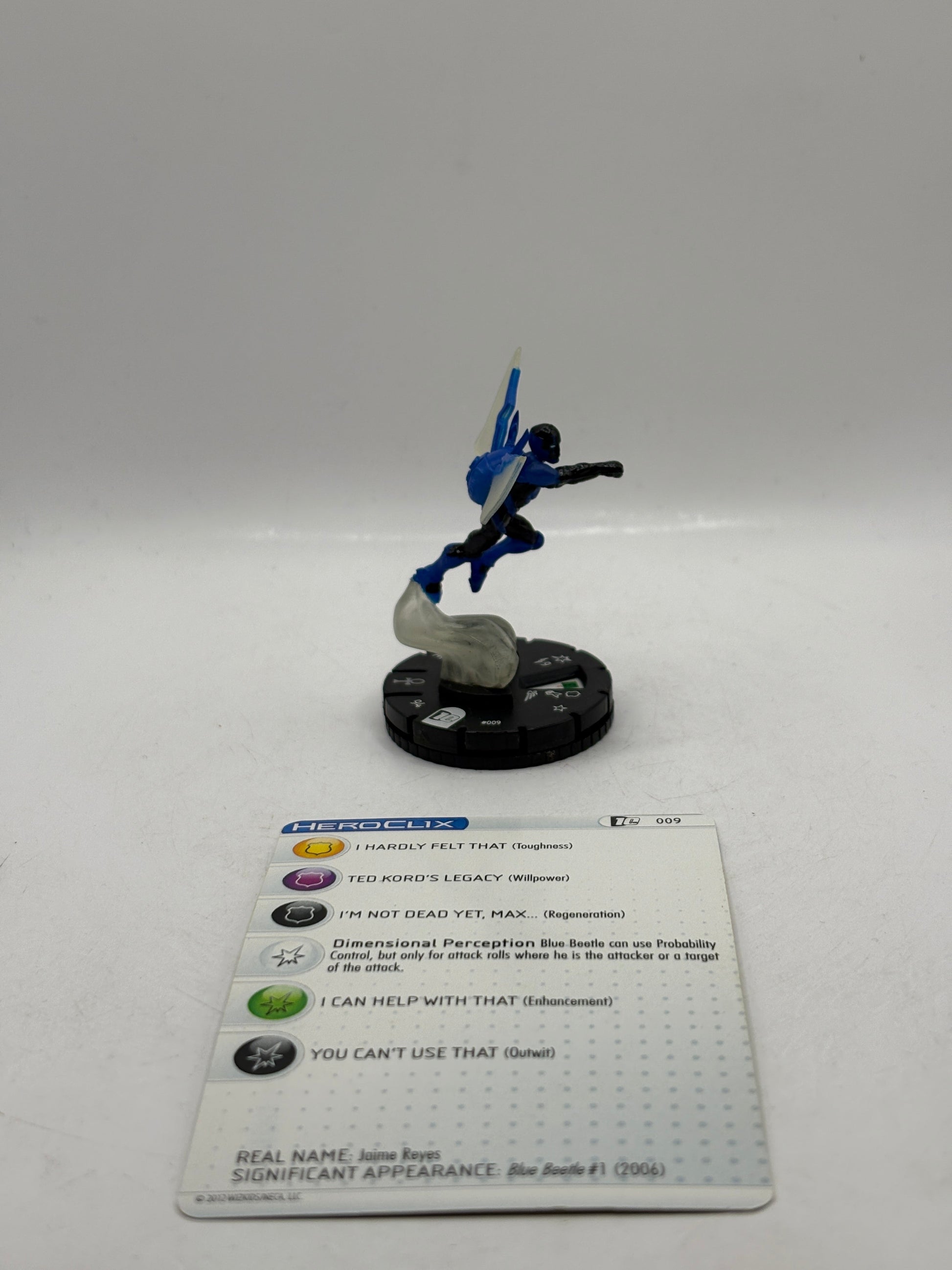 DC HeroClix - 10th Anniversary Blue Beetle #009 Figure Loose with Card (4) FRENLY BRICKS - Open 7 Days