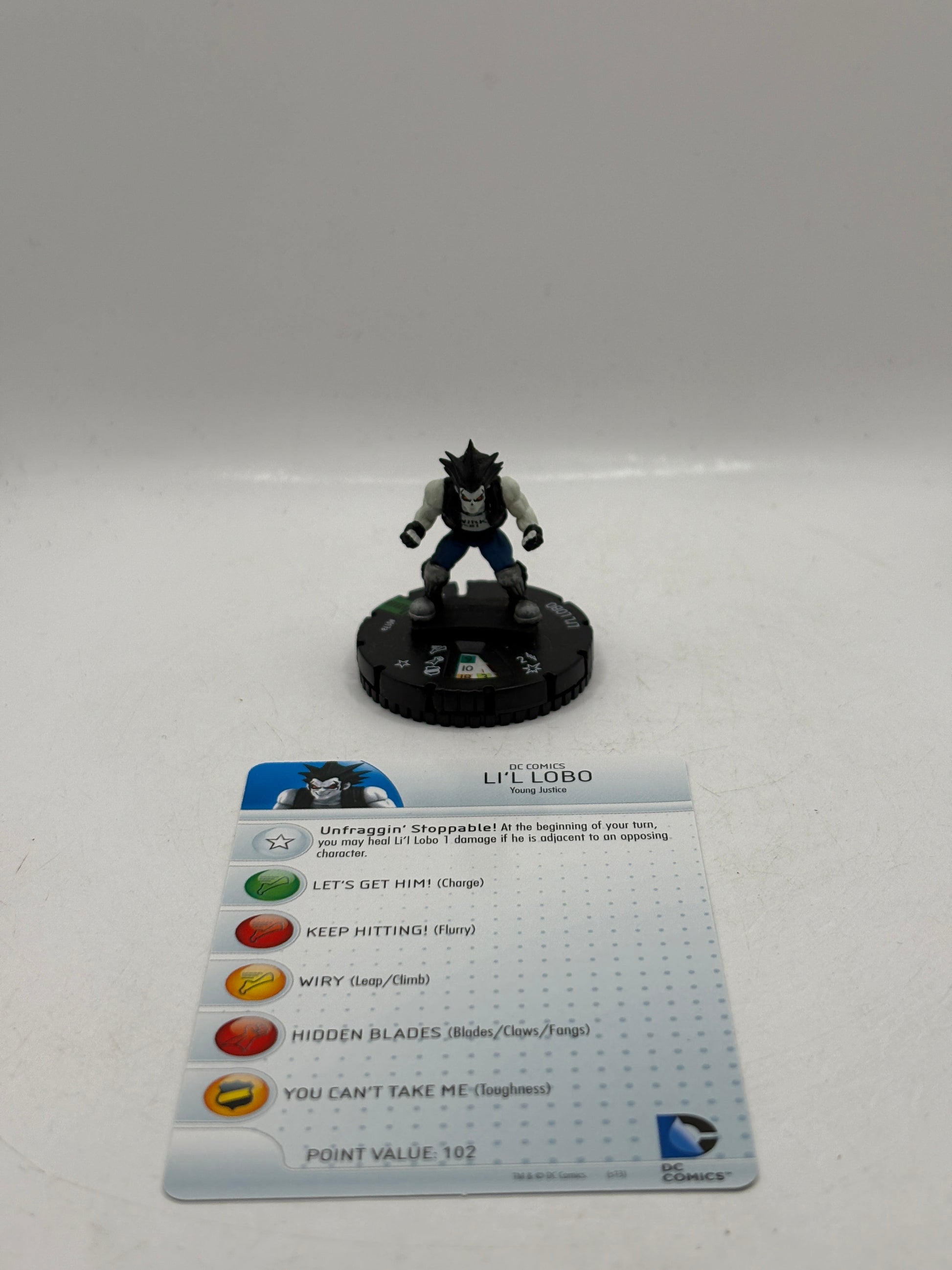 DC HeroClix 2013 - Li’l Lobo Action Figure Loose #017a With Card FRENLY BRICKS - Open 7 Days