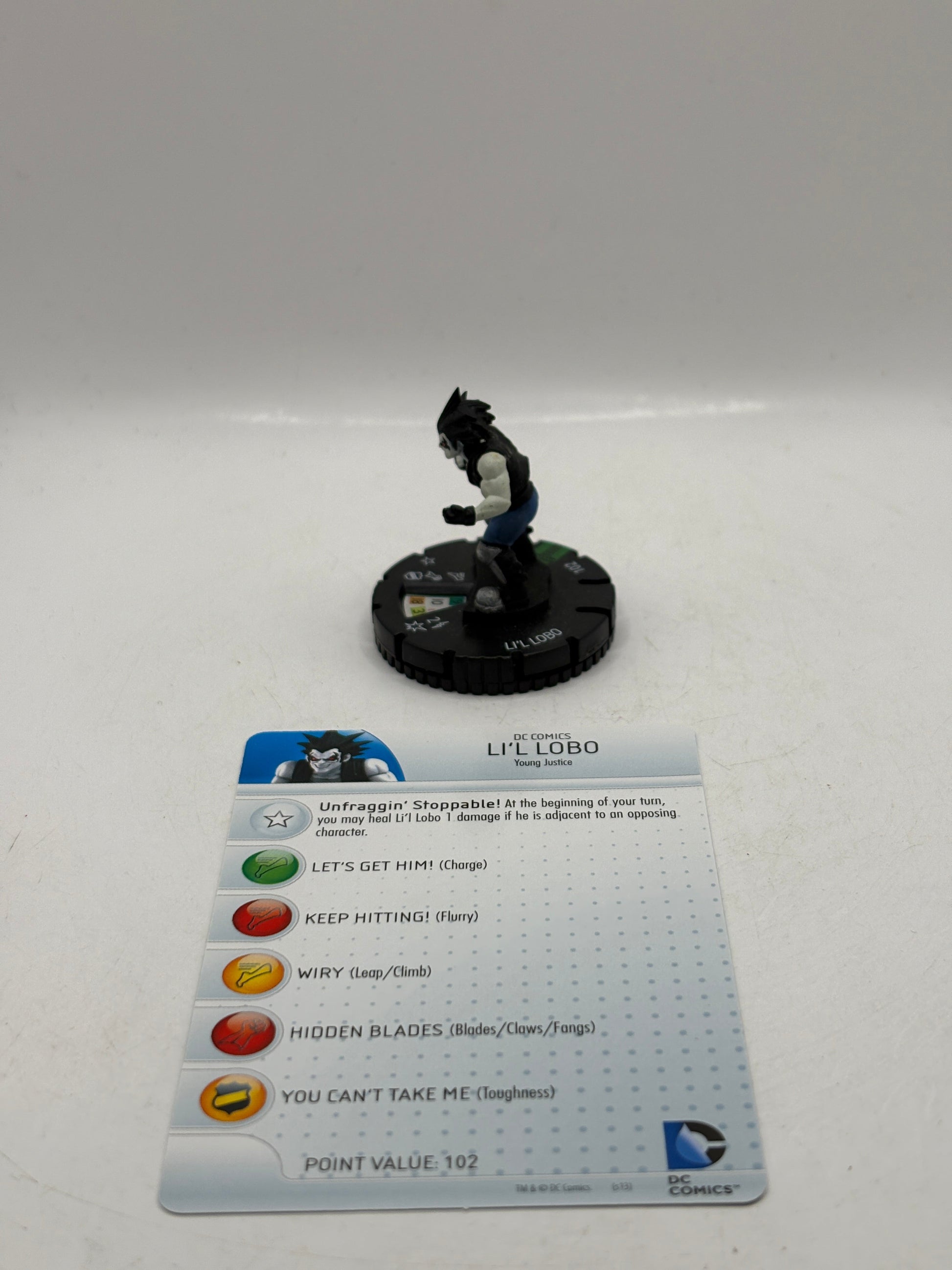 DC HeroClix 2013 - Li’l Lobo Action Figure Loose #017a With Card FRENLY BRICKS - Open 7 Days