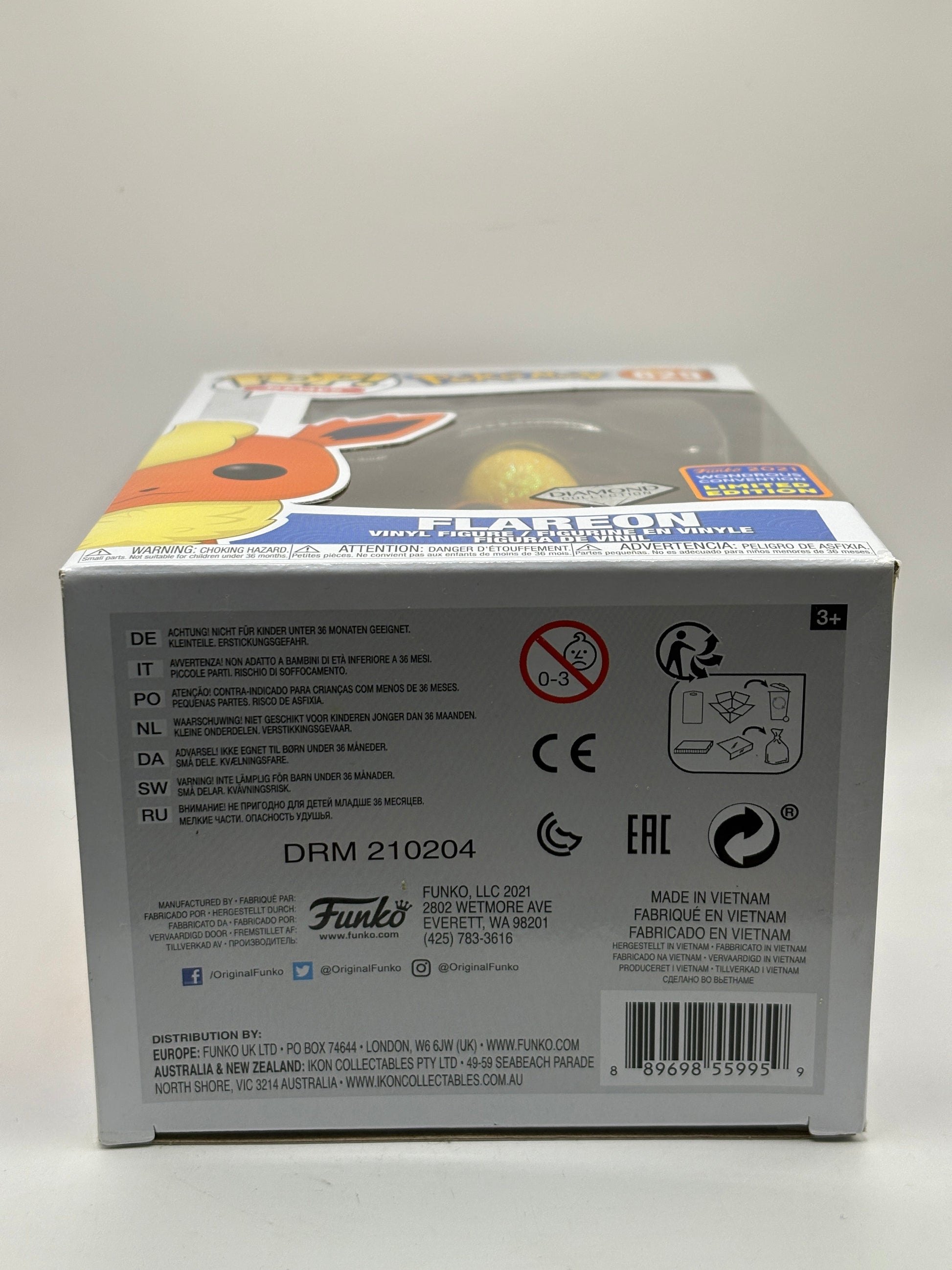 Funko POP! Games Pokemon #629 Flareon Diamond 2021 Wondrous Convention FRENLY BRICKS - Open 7 Days