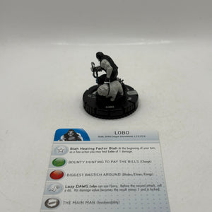 DC HeroClix Rare #042 Lobo Figure Loose with Card FRENLY BRICKS - Open 7 Days