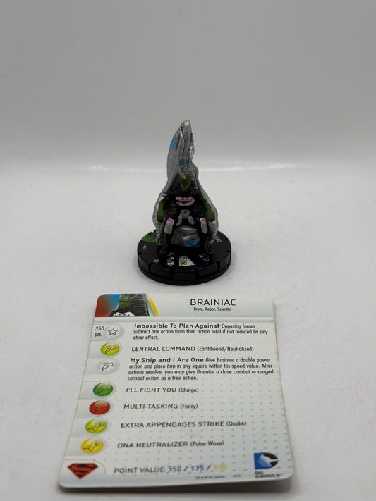 DC HeroClix 10th Anniversary- Brainiac Figure with Card Loose FRENLY BRICKS - Open 7 Days
