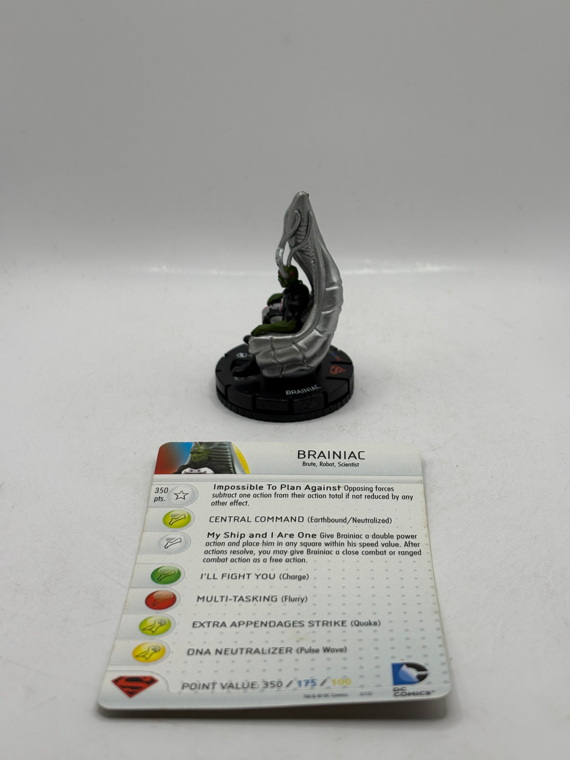 DC HeroClix 10th Anniversary- Brainiac Figure with Card Loose FRENLY BRICKS - Open 7 Days