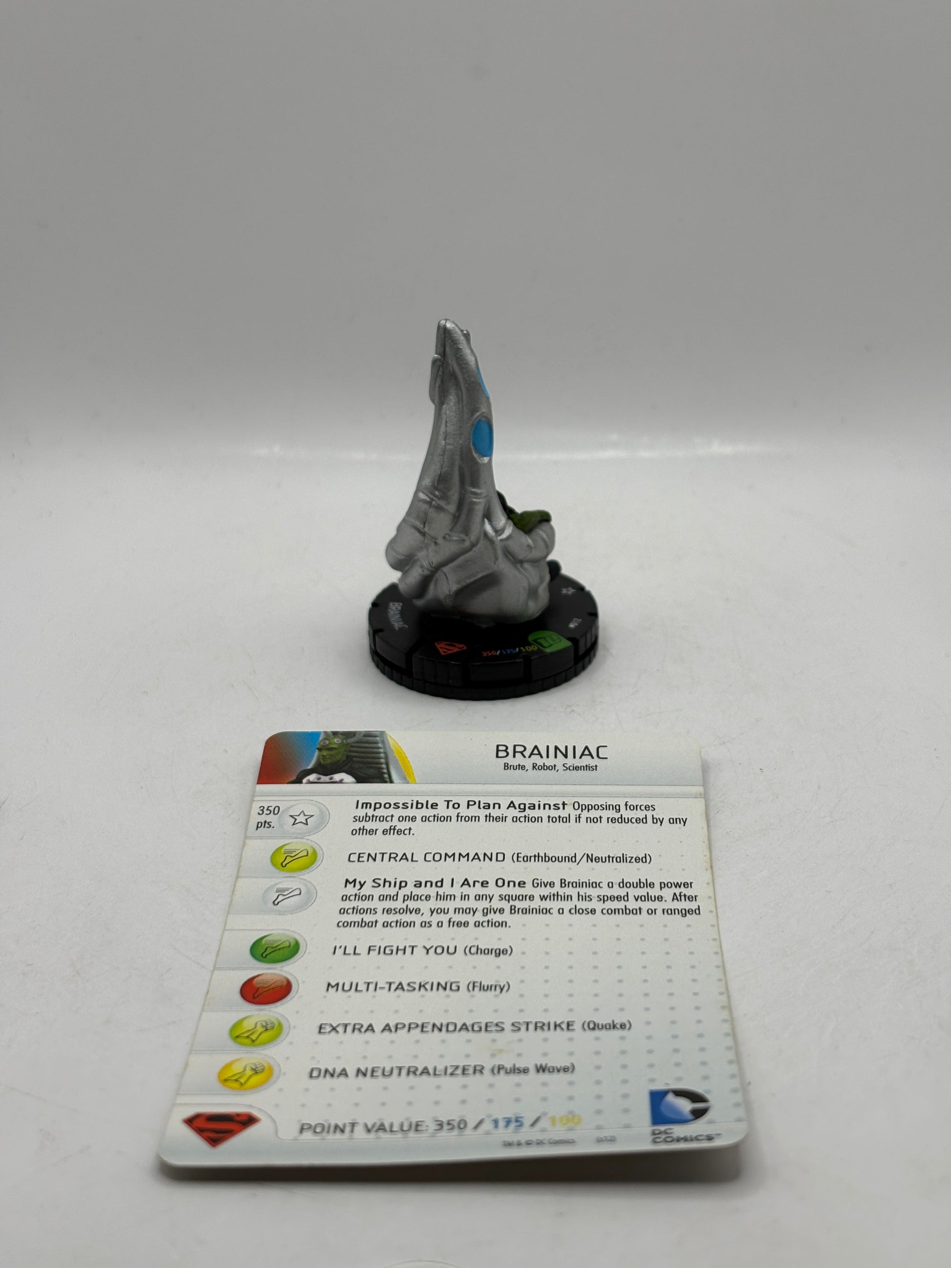 DC HeroClix 10th Anniversary- Brainiac Figure with Card Loose FRENLY BRICKS - Open 7 Days
