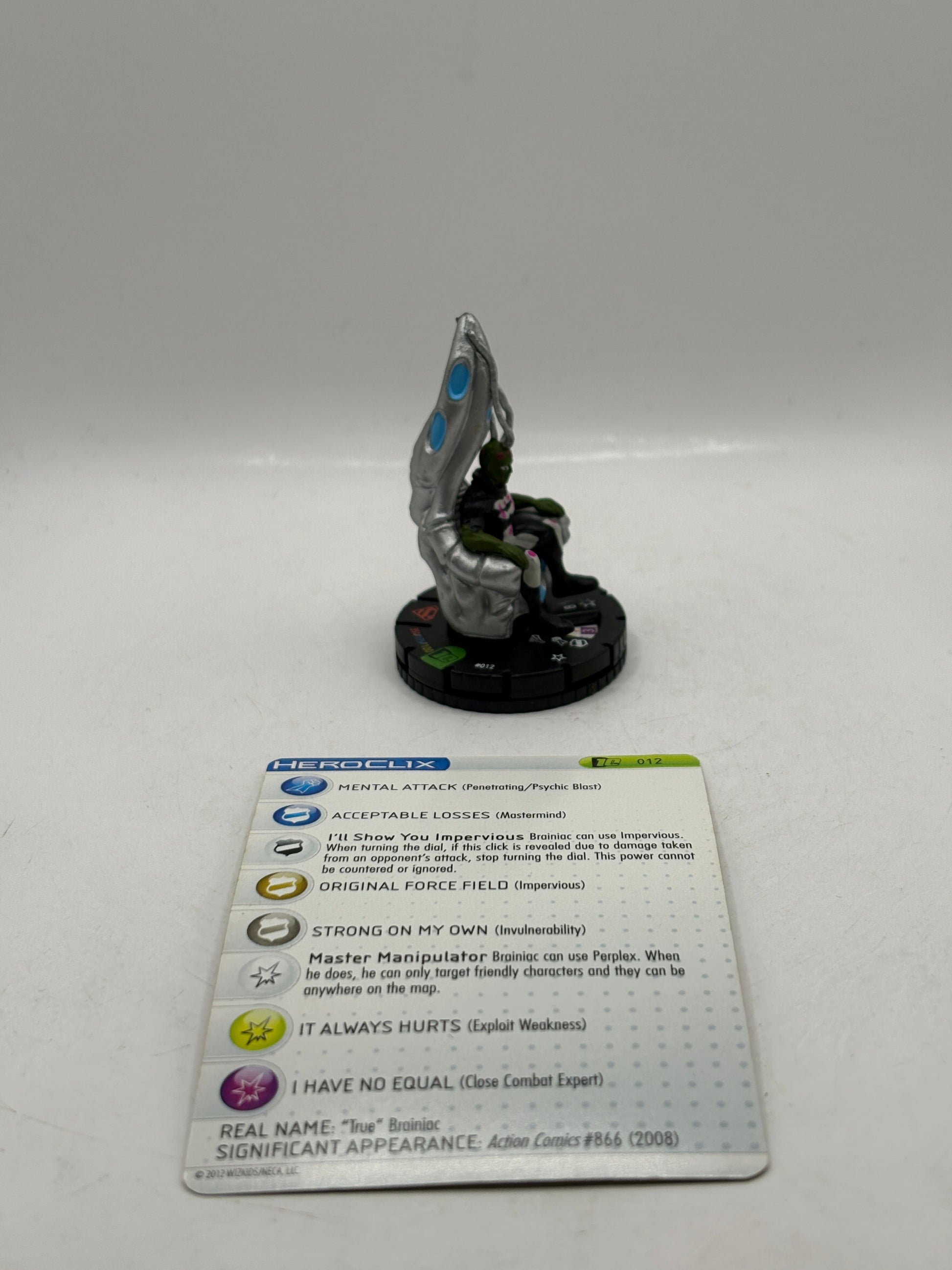 DC HeroClix 10th Anniversary- Brainiac Figure with Card Loose FRENLY BRICKS - Open 7 Days