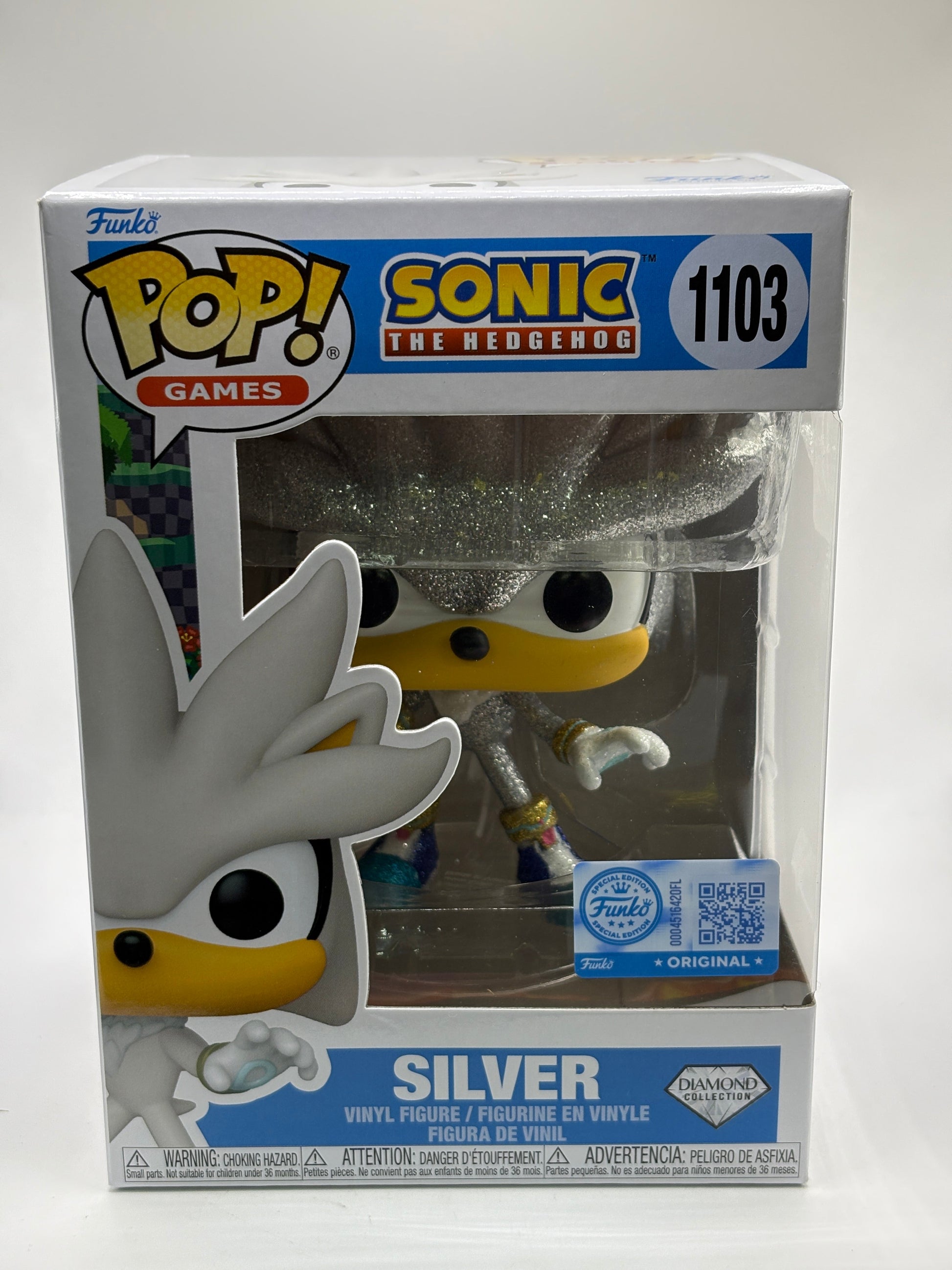 Funko POP! Games Sonic the Hedgehog #1103 Silver Diamond Collection FRENLY BRICKS - Open 7 Days