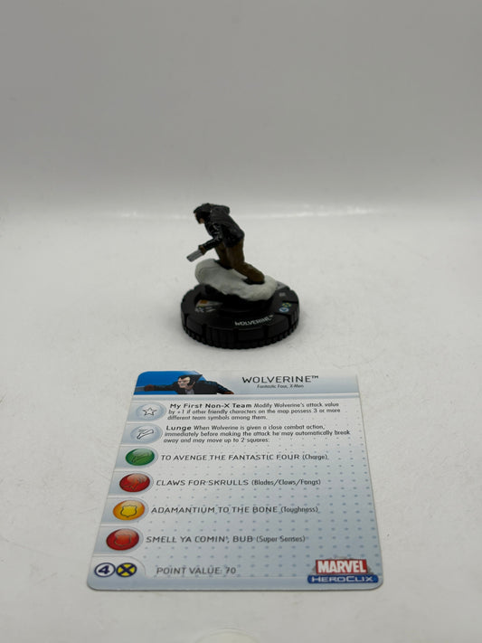 Marvel HeroClix Rare #035 Wolverine Figure Loose With Card FRENLY BRICKS - Open 7 Days