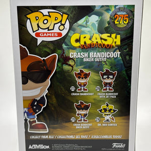 Funko POP! Games Crash Bandicoot #275 Crash Bandicoot Biker Outfit FRENLY BRICKS - Open 7 Days