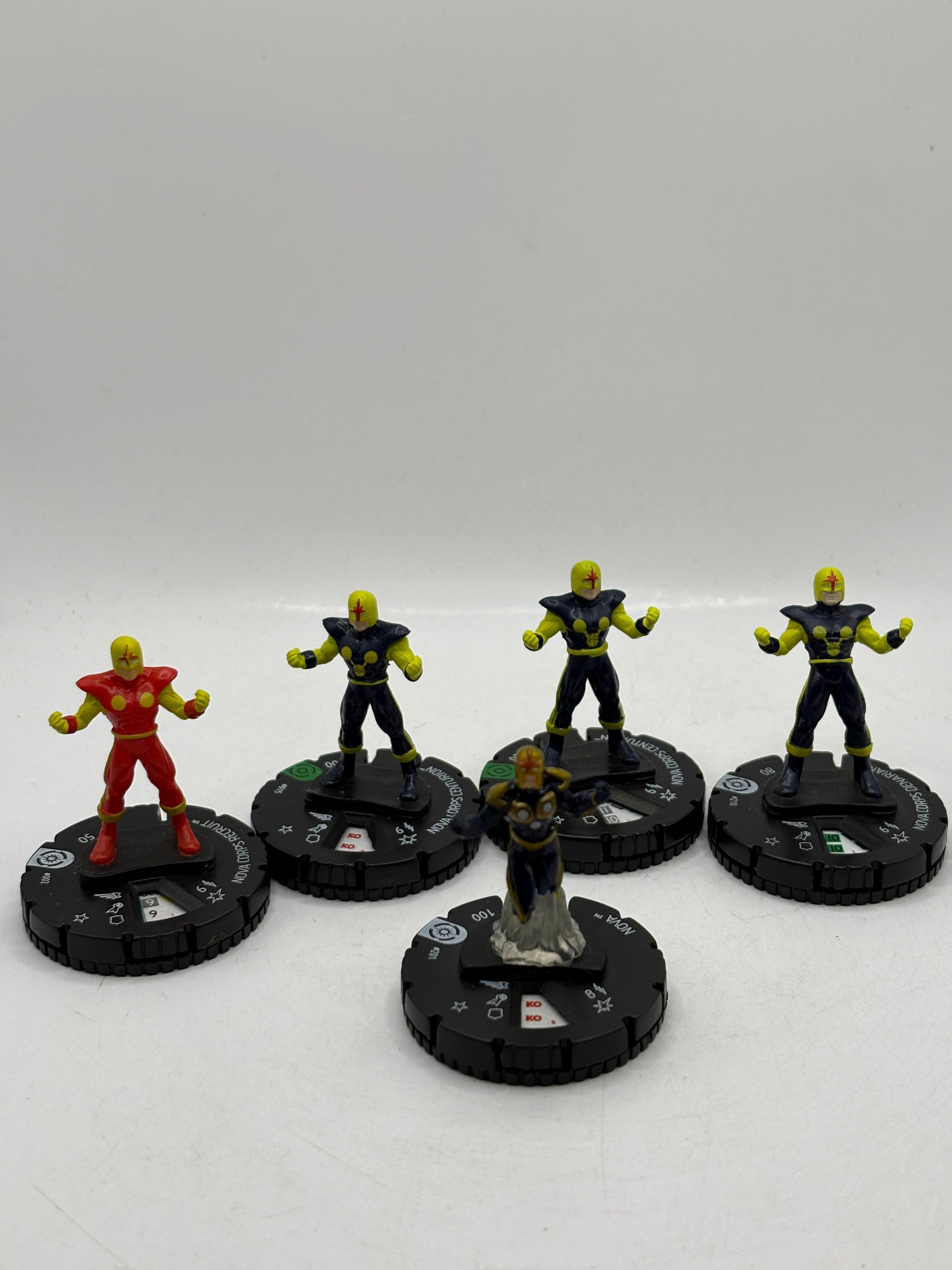Marvel HeroClix Nova Team - Set x 5 Figures with Cards Loose FRENLY BRICKS - Open 7 Days