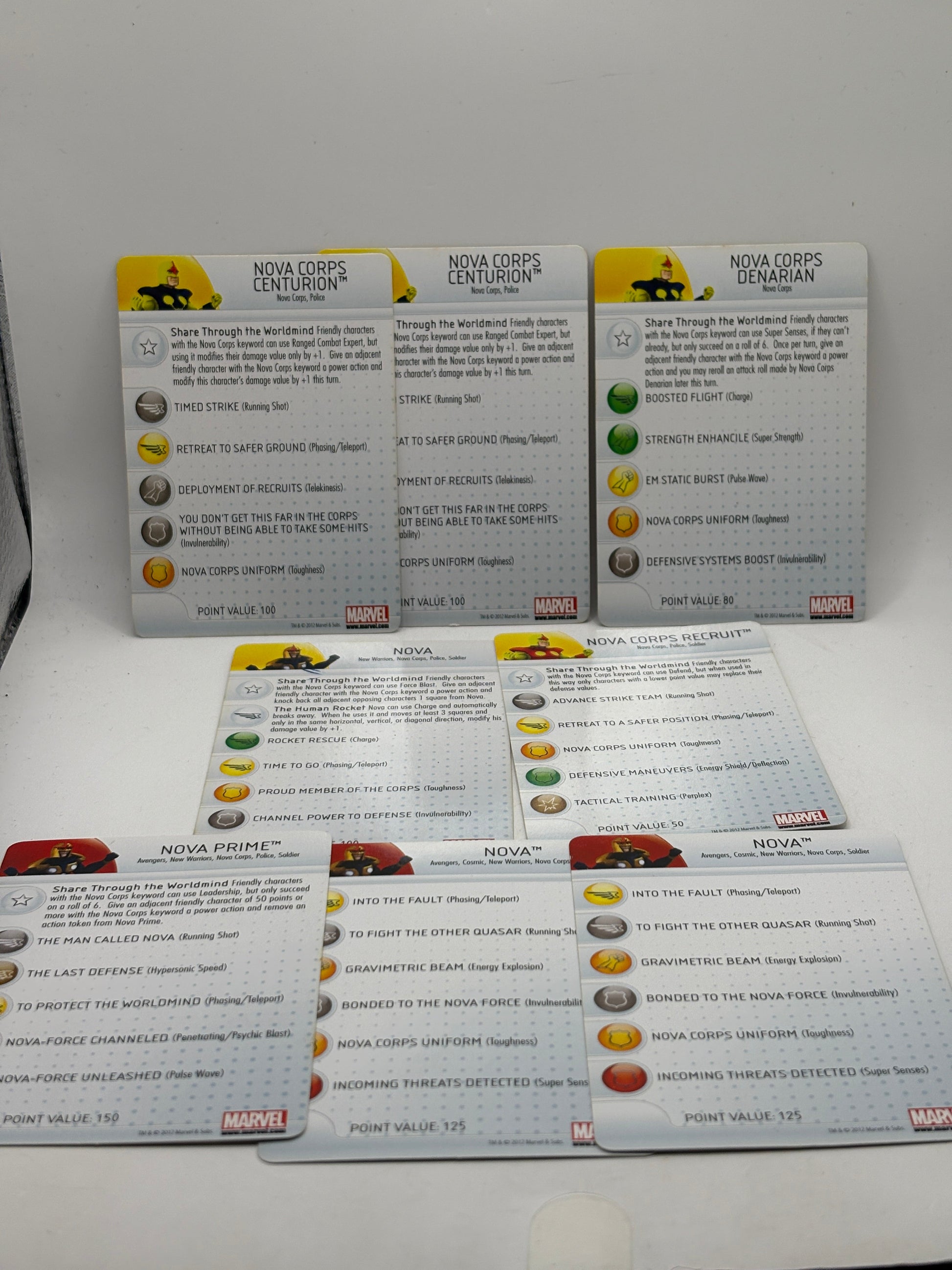 Marvel HeroClix Nova Team - Set x 5 Figures with Cards Loose FRENLY BRICKS - Open 7 Days