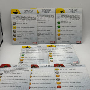 Marvel HeroClix Nova Team - Set x 5 Figures with Cards Loose FRENLY BRICKS - Open 7 Days