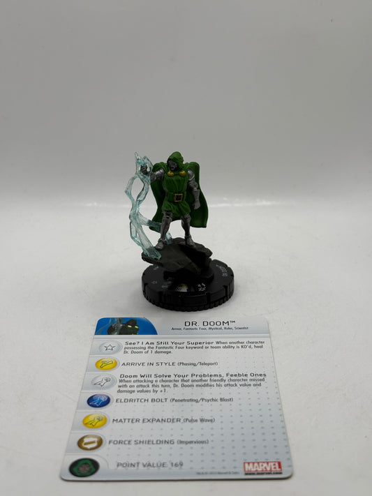 Marvel HeroClix Galactic Guardians - Dr. Doom #019 Loose with Card FRENLY BRICKS - Open 7 Days