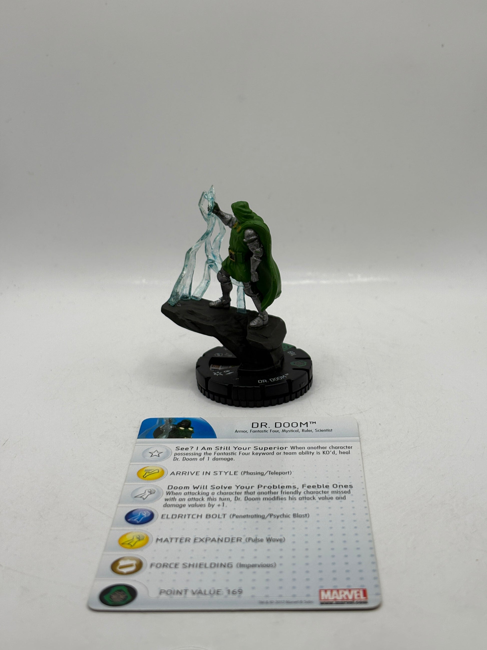 Marvel HeroClix Galactic Guardians - Dr. Doom #019 Loose with Card FRENLY BRICKS - Open 7 Days