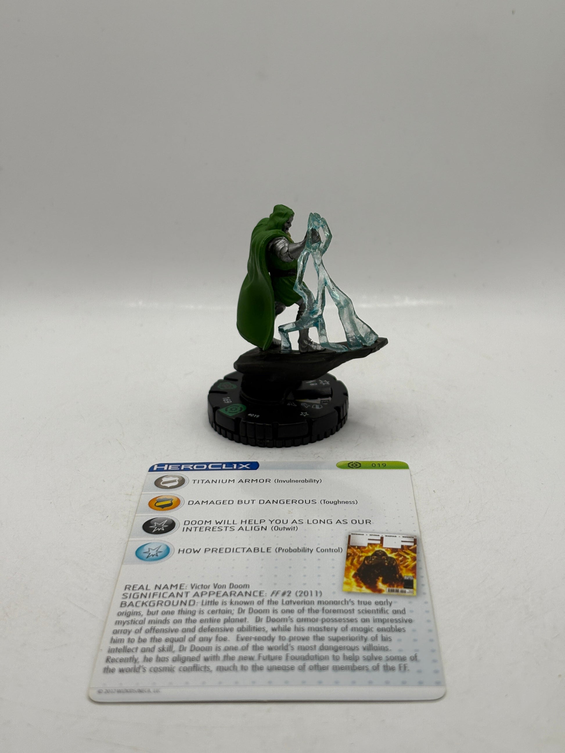 Marvel HeroClix Galactic Guardians - Dr. Doom #019 Loose with Card FRENLY BRICKS - Open 7 Days