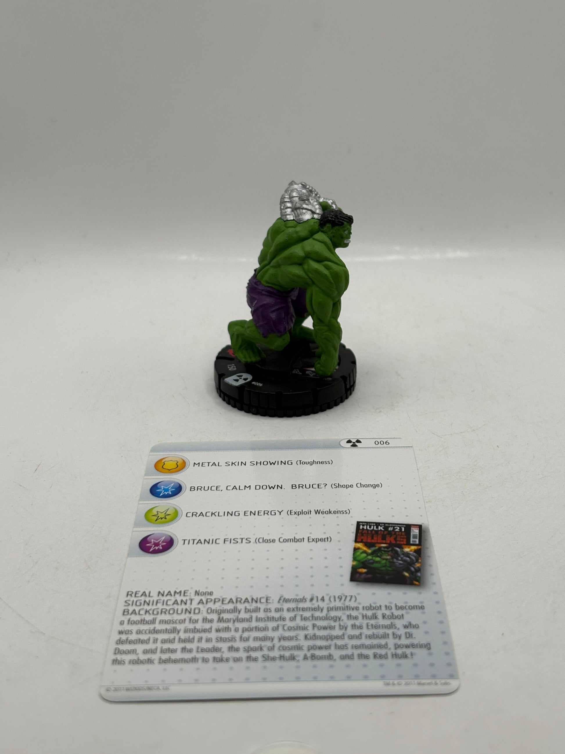 Marvel HeroClix Common Hulk Robot #006 Figure Loose with Card FRENLY BRICKS - Open 7 Days