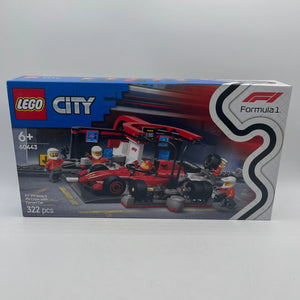 LEGO 60443 City F1 Pit Stop & Pit Crew With Ferrari Car Formula 1 NEW & Sealed FRENLY BRICKS - Open 7 Days