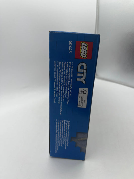 LEGO 60443 City F1 Pit Stop & Pit Crew With Ferrari Car Formula 1 NEW & Sealed FRENLY BRICKS - Open 7 Days