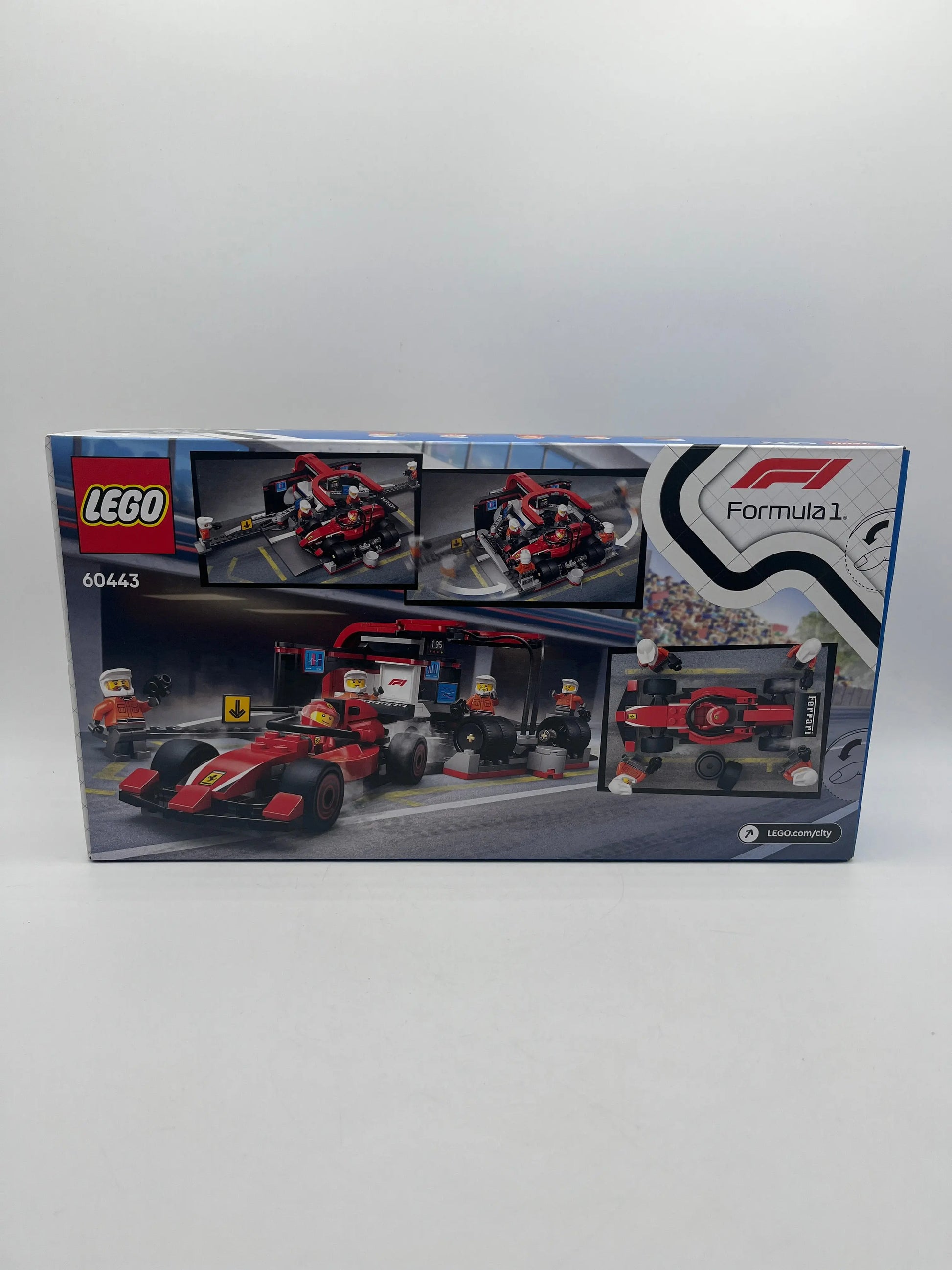 LEGO 60443 City F1 Pit Stop & Pit Crew With Ferrari Car Formula 1 NEW & Sealed FRENLY BRICKS - Open 7 Days