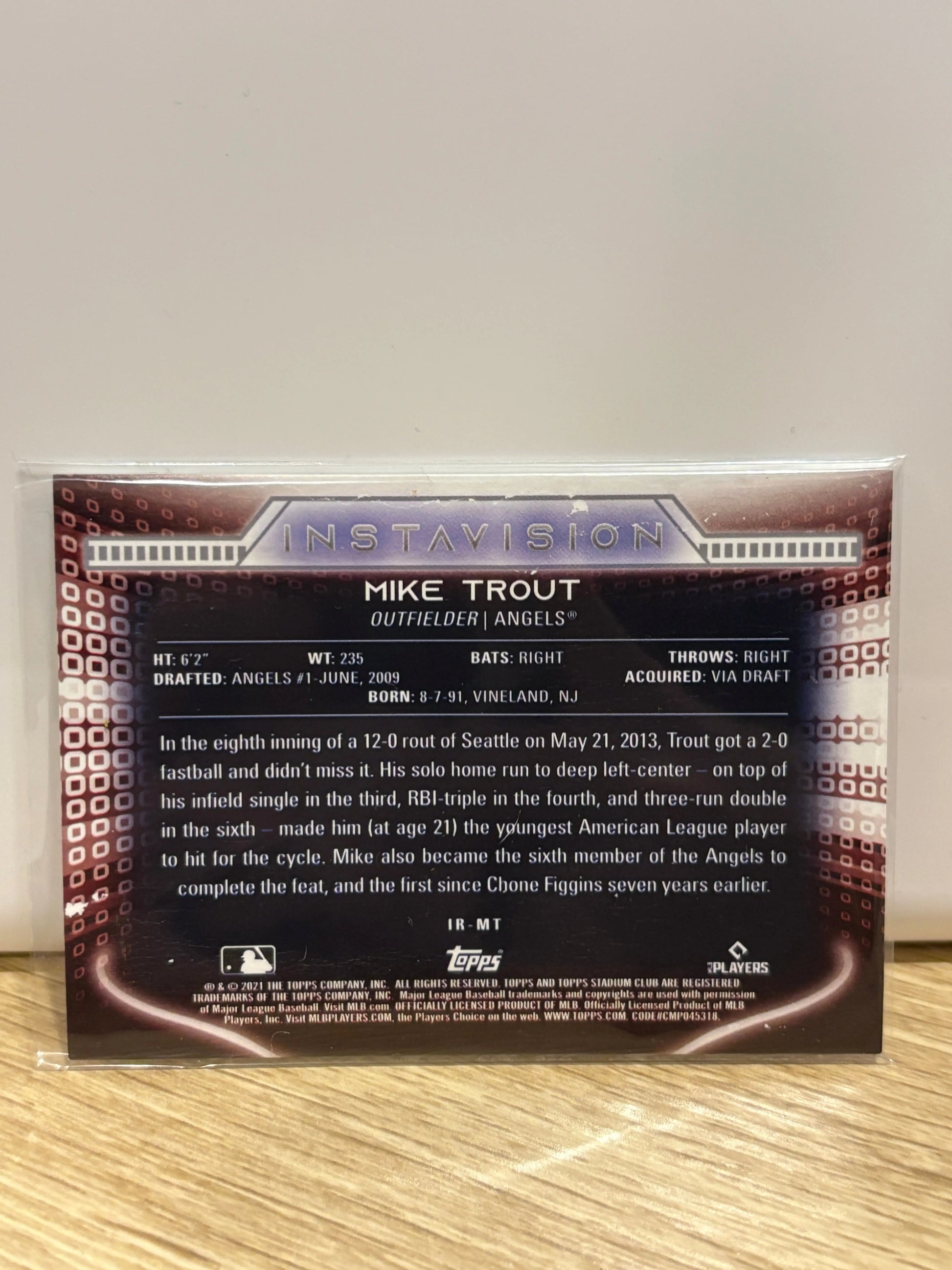 2021 Topps Stadium Club - Instavision Mike Trout #IR-MT FRENLY BRICKS - Open 7 Days