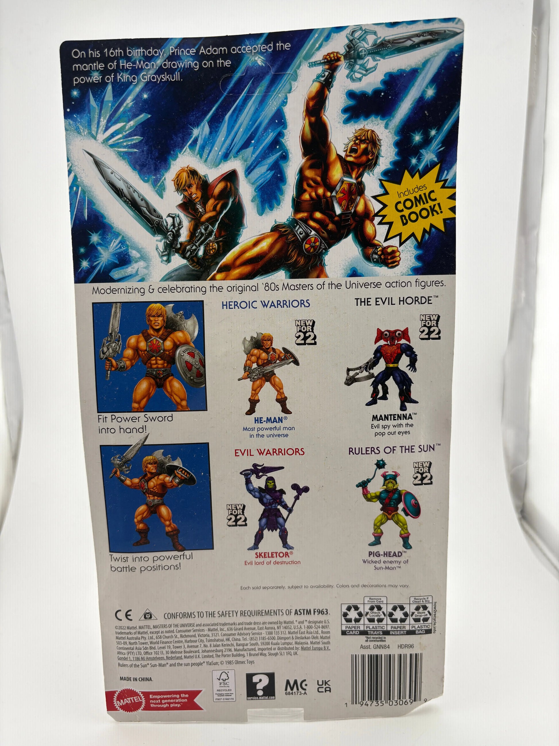 2022 Masters of the Universe 40th Anniversary He-Man Figure FRENLY BRICKS - Open 7 Days
