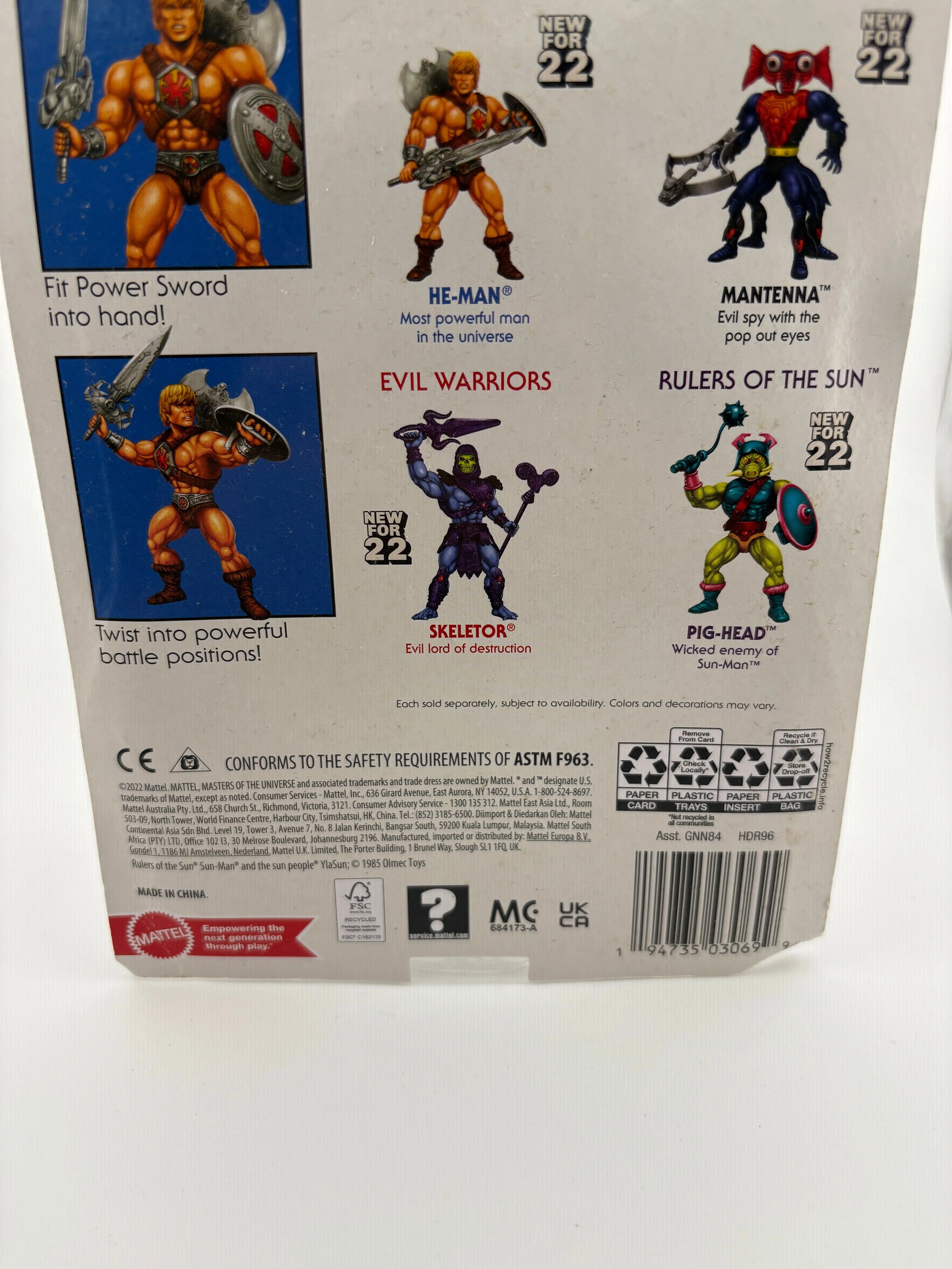 2022 Masters of the Universe 40th Anniversary He-Man Figure FRENLY BRICKS - Open 7 Days