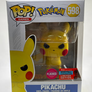 Funko POP! Games Pokemon #598 Pikachu Flocked 2020 Fall Convention FRENLY BRICKS - Open 7 Days