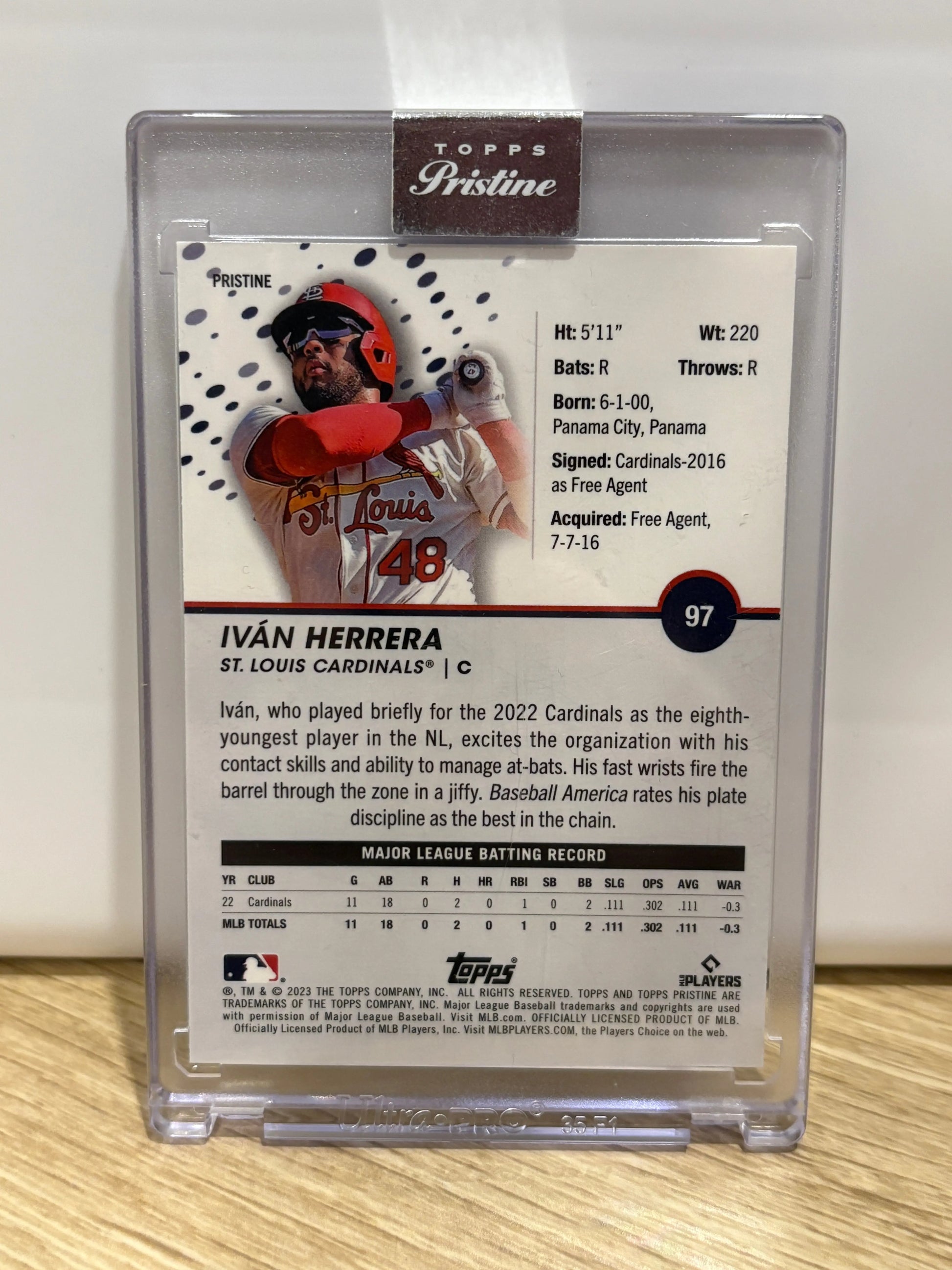 2023 Topps Pristine Ivan Herrera Encased Rookie Card RC FRENLY BRICKS - Open 7 Days