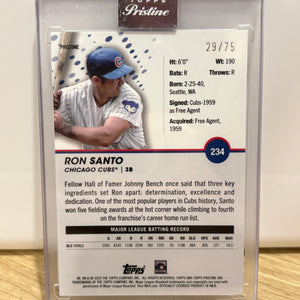 2023 Topps Pristine Baseball Ron Santo Blue Encased /75 Cubs FRENLY BRICKS - Open 7 Days