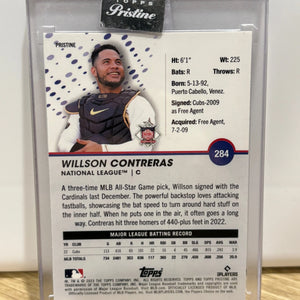 Willson Contreras 2023 Topps Pristine Baseball Card  284 National League Encased FRENLY BRICKS - Open 7 Days