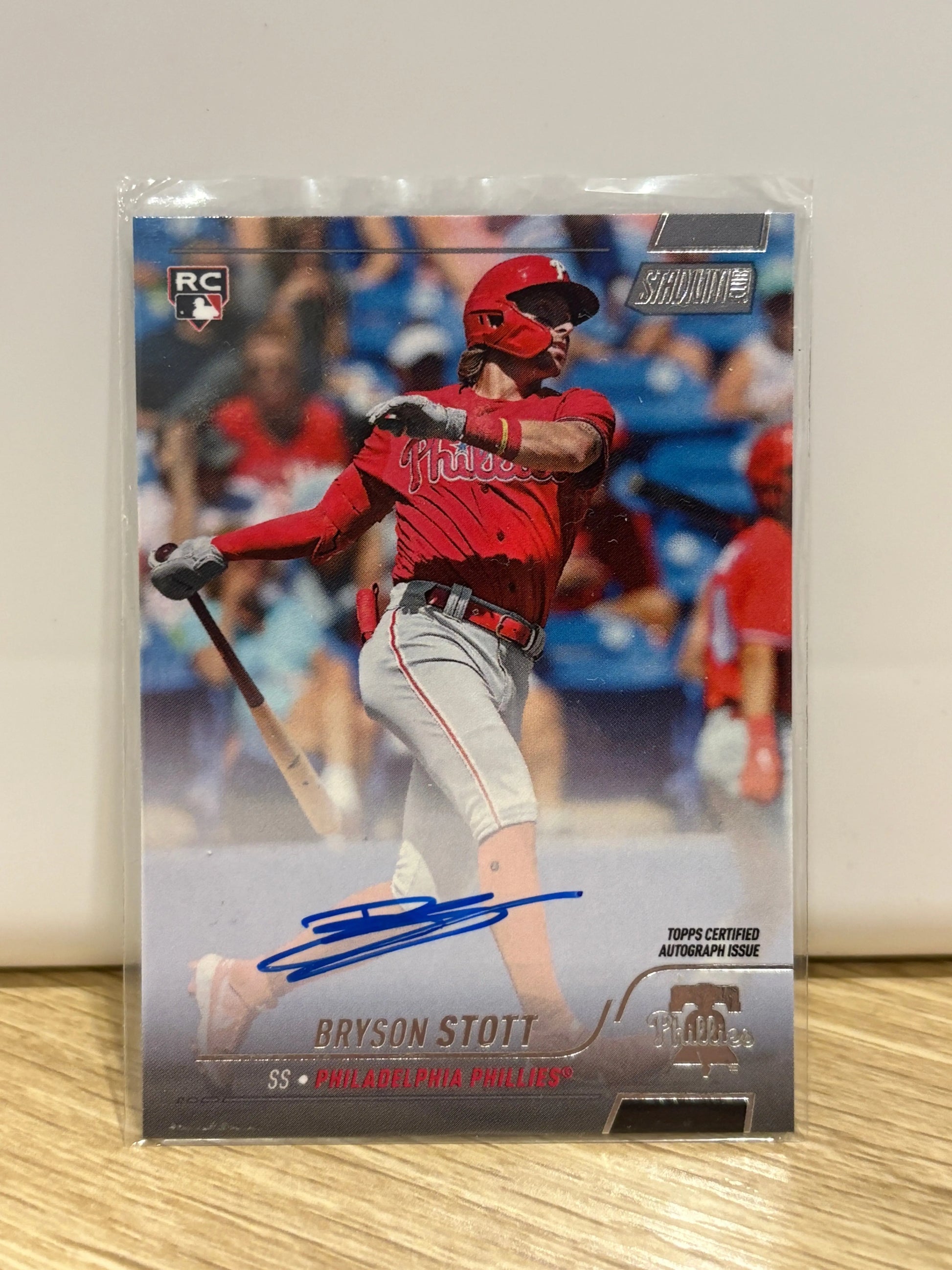 Bryson Stott 2022 Stadium Club ROOKIE ON-CARD AUTO Phillies RC #SCBA-STOT FRENLY BRICKS - Open 7 Days