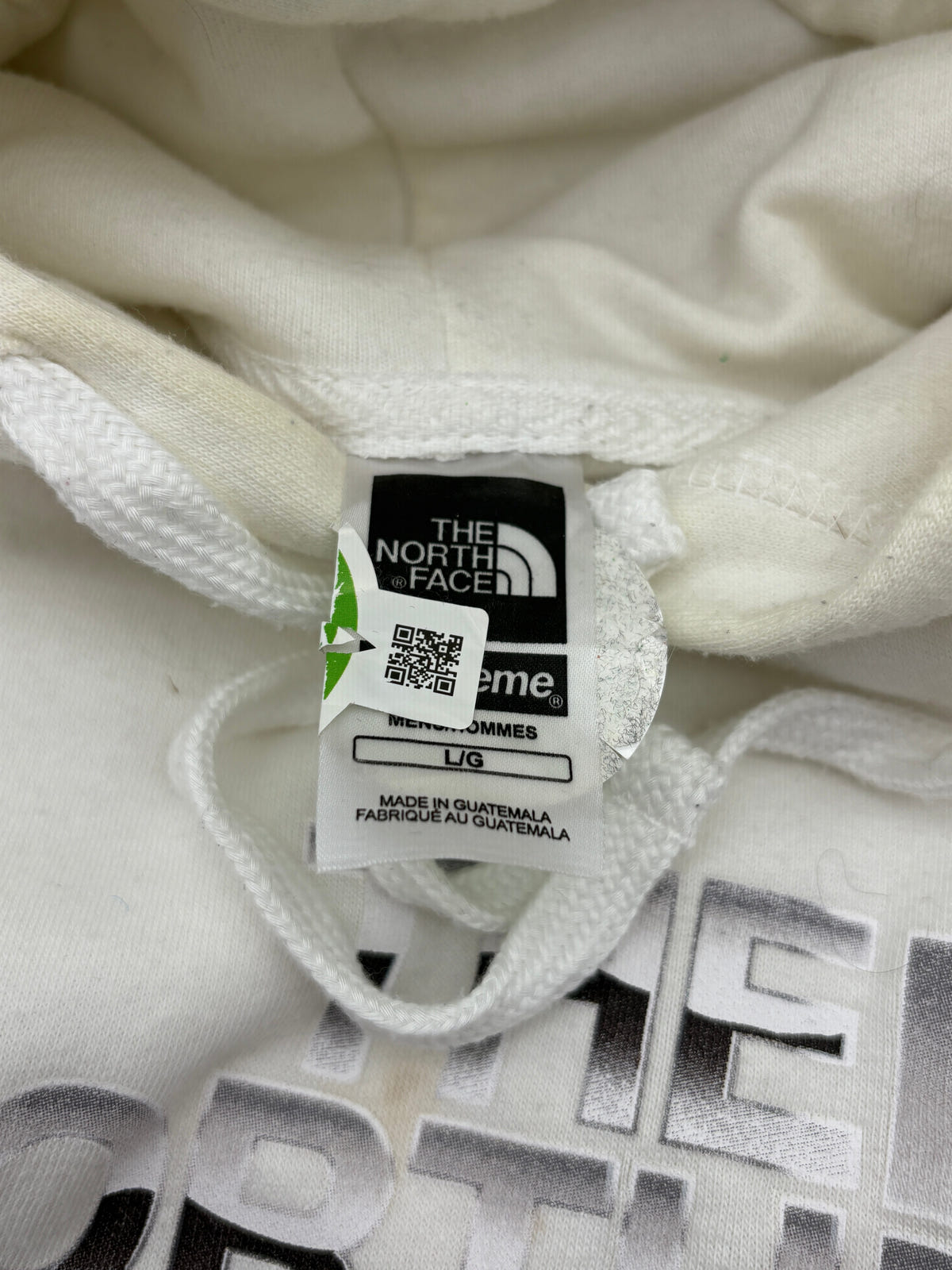 Supreme x The North Face Metallic Box Logo Hoodie Sweater White Large SS18 STAINS* FRENLY BRICKS - Open 7 Days image 2
