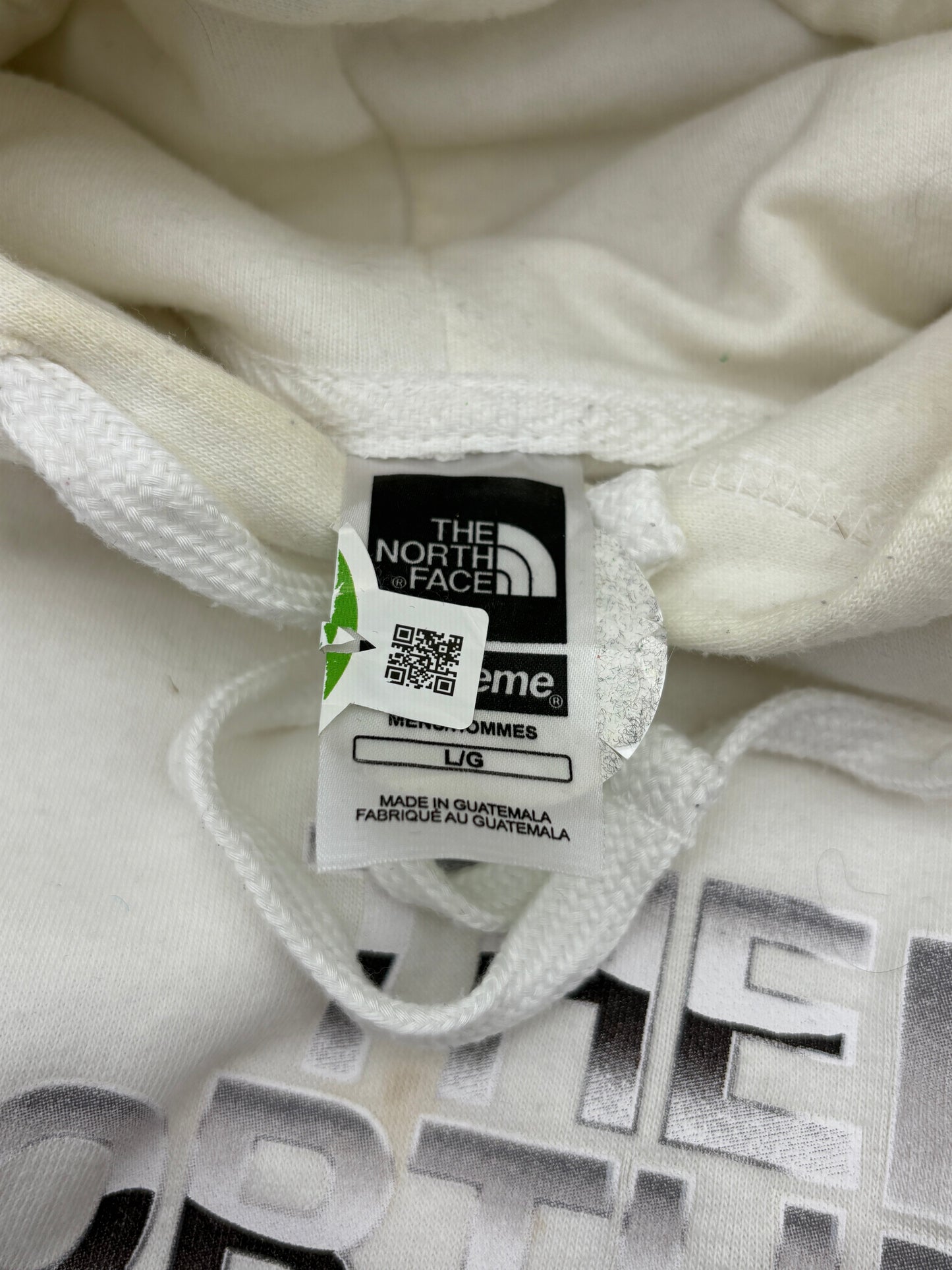Supreme x The North Face Metallic Box Logo Hoodie Sweater White Large SS18 STAINS* FRENLY BRICKS - Open 7 Days