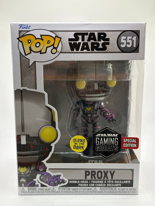 Funko POP! Star Wars #551 Proxy Glow Special Edition Gaming Greats FRENLY BRICKS - Open 7 Days