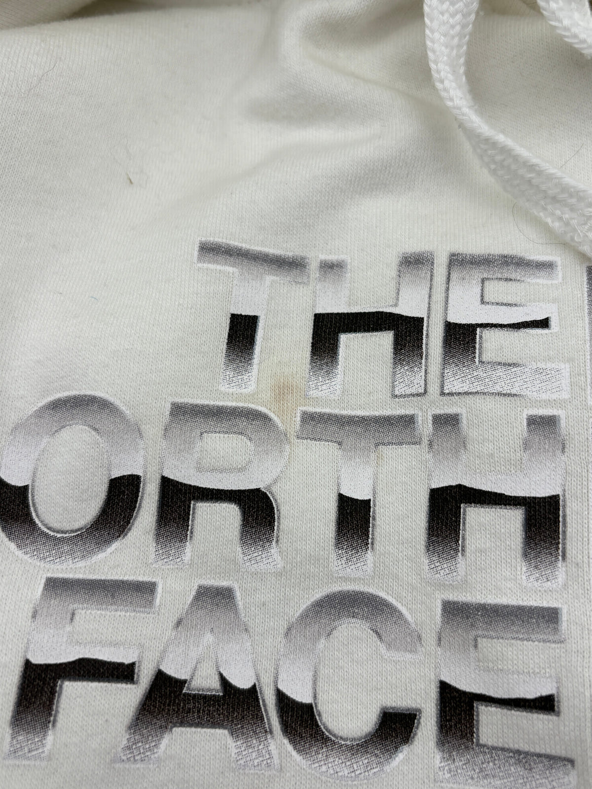 Supreme x The North Face Metallic Box Logo Hoodie Sweater White Large SS18 STAINS* FRENLY BRICKS - Open 7 Days image 3
