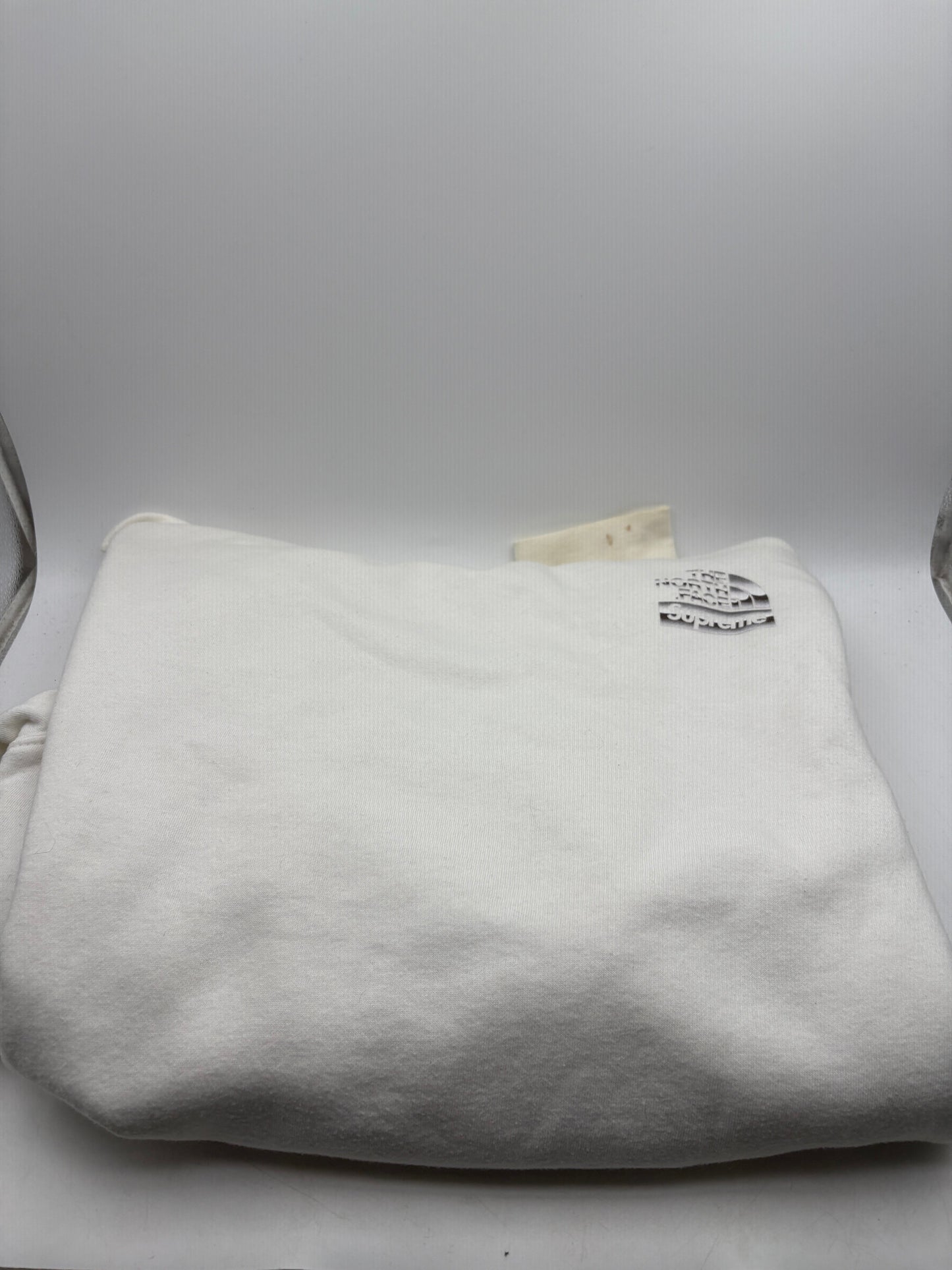 Supreme x The North Face Metallic Box Logo Hoodie Sweater White Large SS18 STAINS* FRENLY BRICKS - Open 7 Days